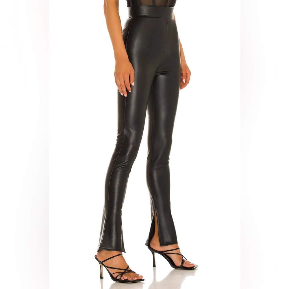 Misha Aubrey High Rise Pant - Elegant Black Skinny Leather Pants